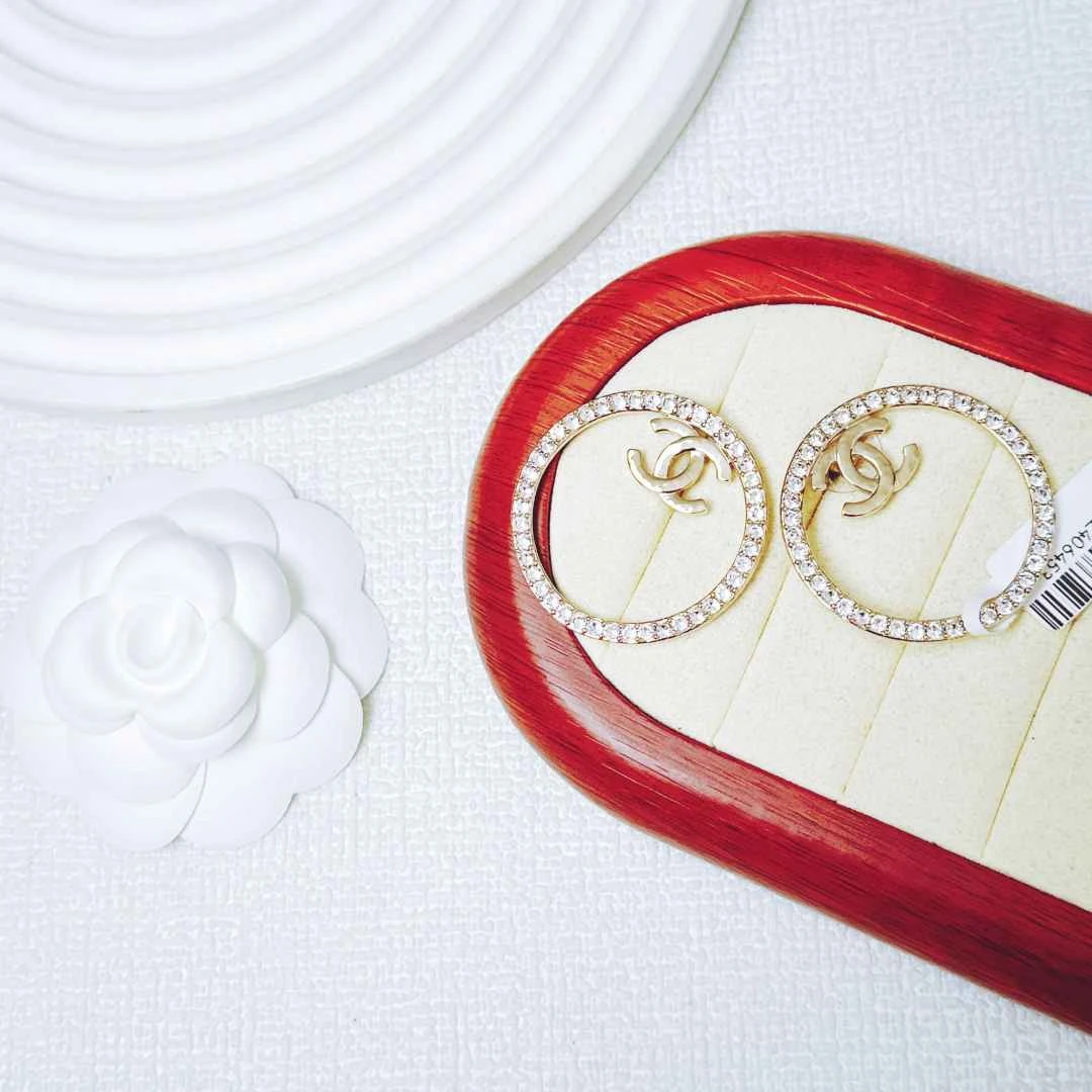 95新 Chanel/香奈儿 柚礼中古/香奈儿圆环耳钉lz406453