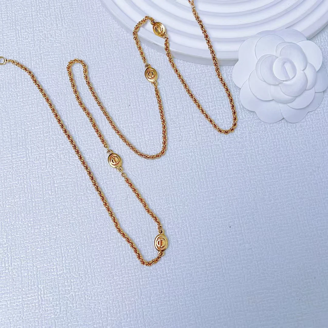 95新 DIOR/迪奥 柚礼中古/迪奥CD长项链LZ408924，lz503138