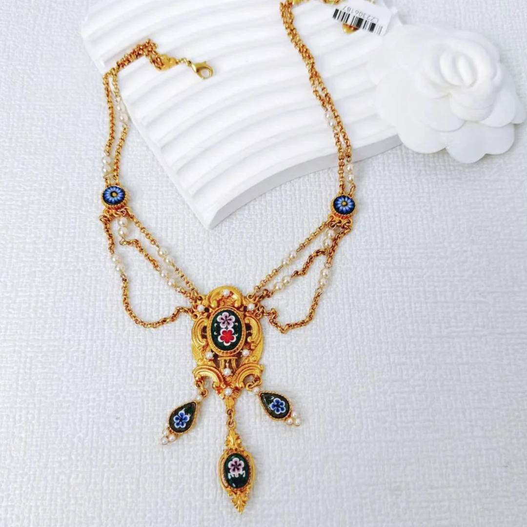 95新  柚礼中古/拜尔曼流苏吊坠项链LZ2306187