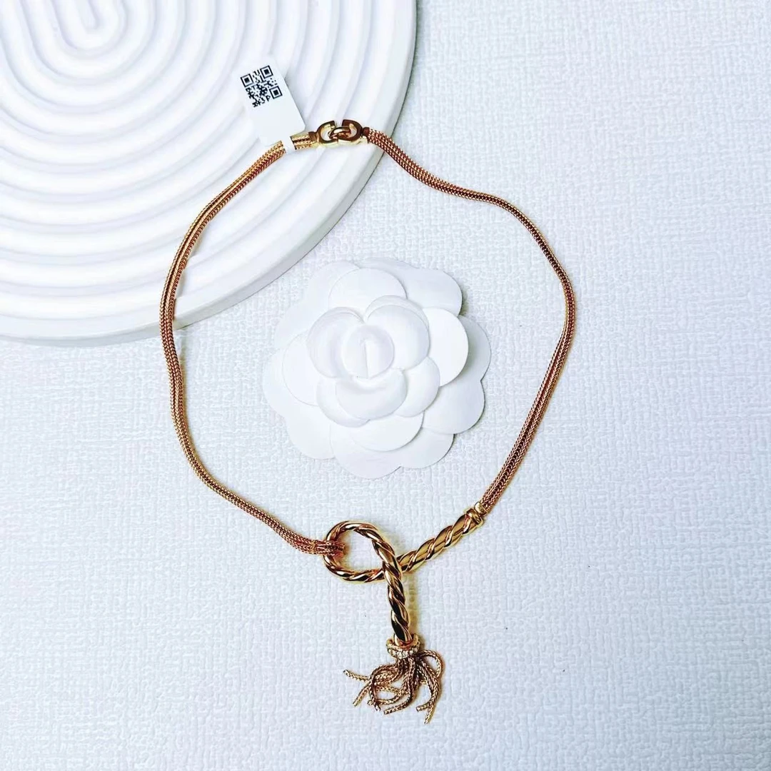 95新 DIOR/迪奥 柚礼中古/迪奥流苏项链lz410374