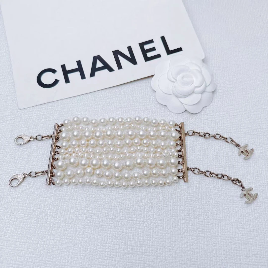 95新 Chanel/香奈儿 柚礼中古/香奈儿多层珍珠手链cg408085