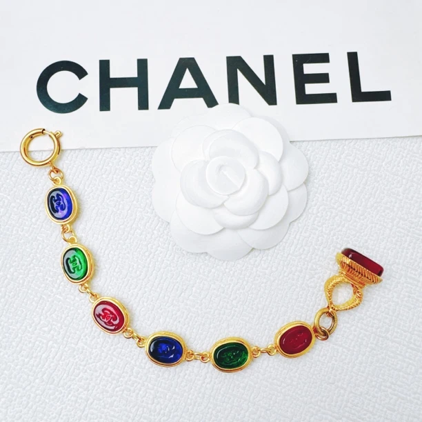 95新 Chanel/香奈儿 柚礼中古/香奈儿多色印章手链lz410471