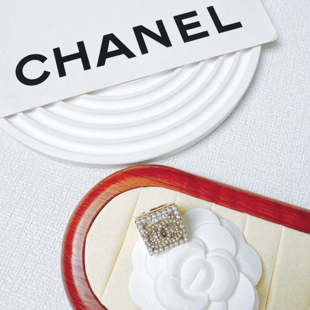 95新 Chanel/香奈儿 柚礼中古/香奈儿珍珠双C戒指LZ411389