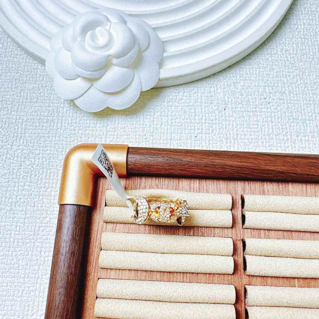 95新 Chanel/香奈儿 柚礼中古/香奈儿星月双C戒指LZ409420