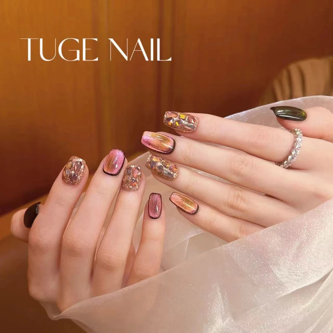TugeNail  "变色龙”变色猫眼美甲高级复古极简小众设计师-MM
