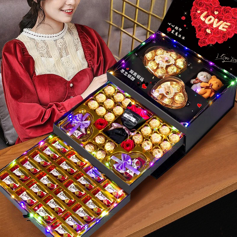 教师节送女老师德芙多唯呀巧克力礼盒生日实用高端浪漫精致七夕