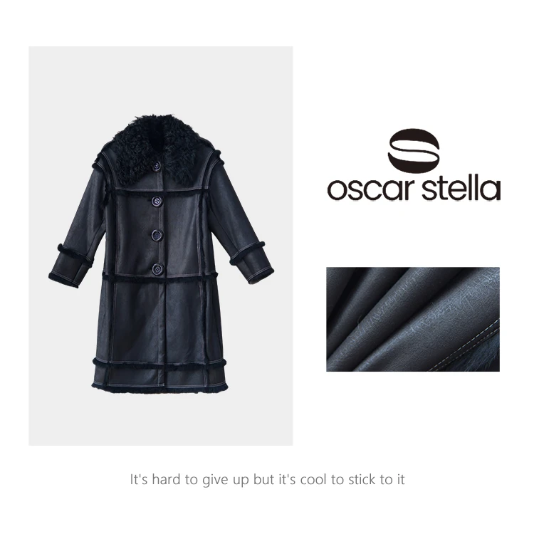 人造皮草 O&S卢漂亮精品冬季长款大毛领保暖外套  3  23228