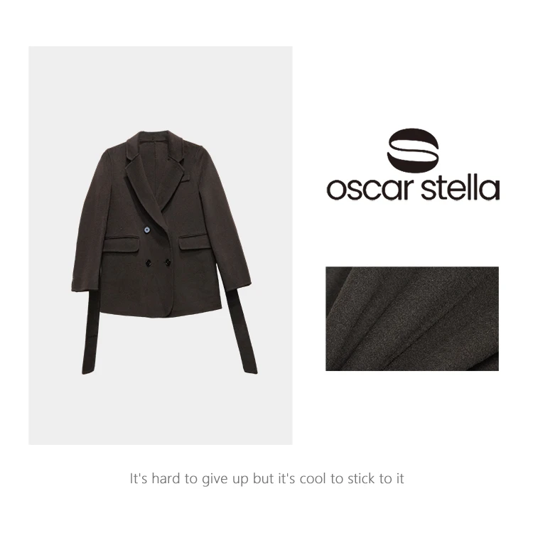 O&S卢漂亮【100%羊毛】气质西装毛呢时尚百搭 1 四粒扣浴袍款