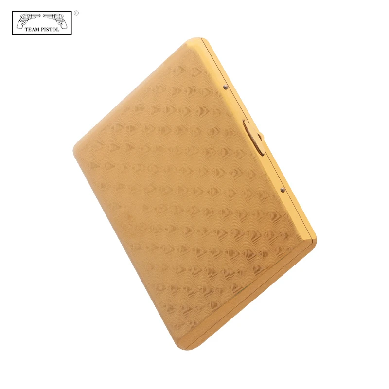 双枪烟盒20支装金属铜制烟盒时尚个性烟盒金贝壳男人生日礼物创意