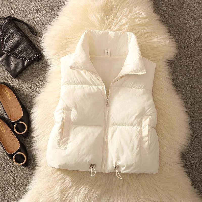 短款面包棉服外套女小个子棉马甲冬新款学生大童马夹坎肩背心