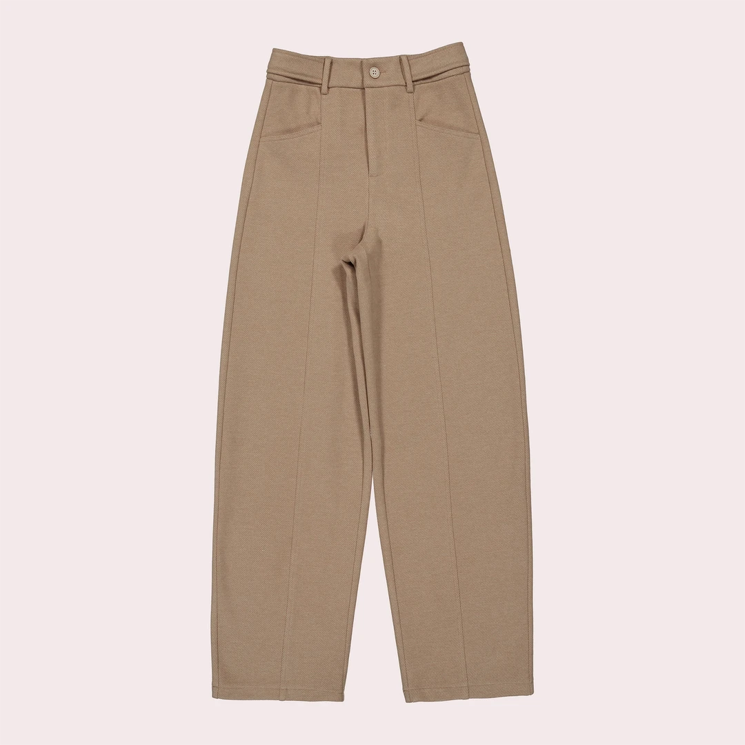 【橄榄裤】绵羊毛高品质毛呢时尚休闲版宽松弯刀裤加厚一体羊毛绒