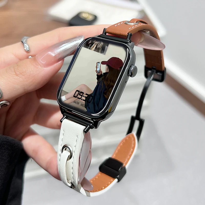 女表智能手表女士2025女新款个性多功能离线支付运动手环方形皮带