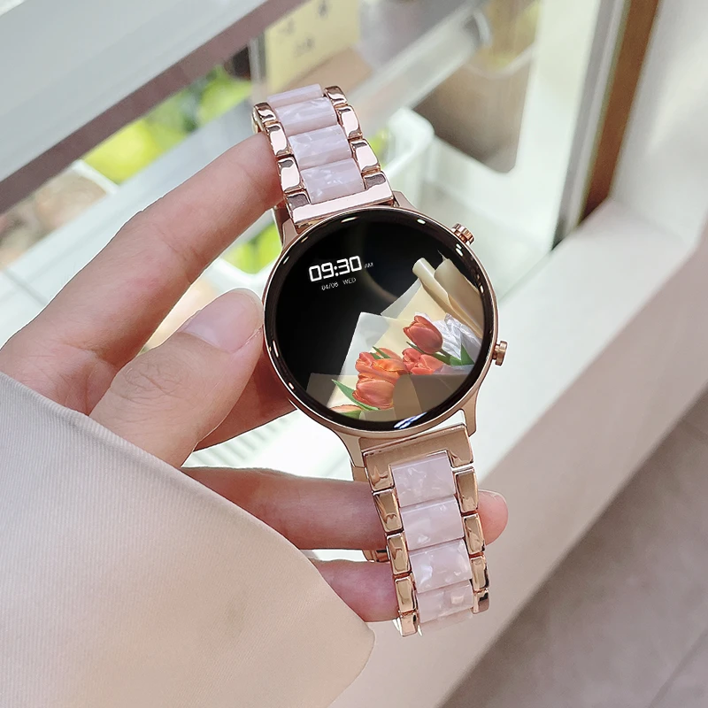 2025新款华强北女款时尚树脂气质蓝牙通话运动手环简约轻奢百搭