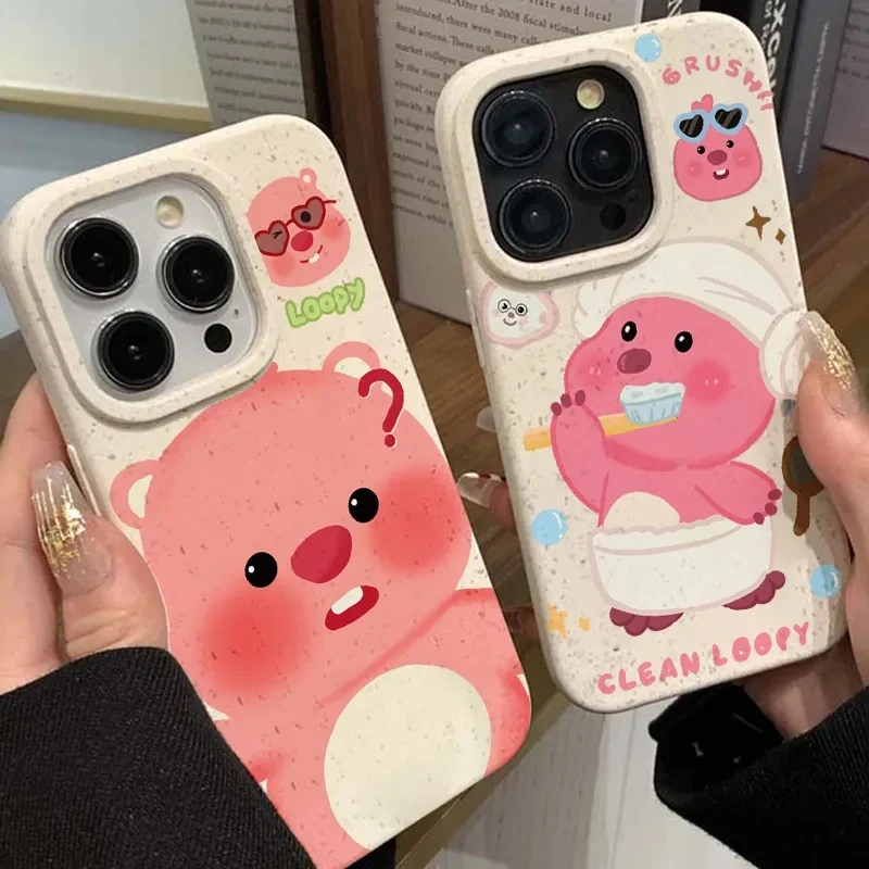 露比海狸苹果15pro手机壳iPhone14/13/12/11卡哇伊xsmax小麦8plus