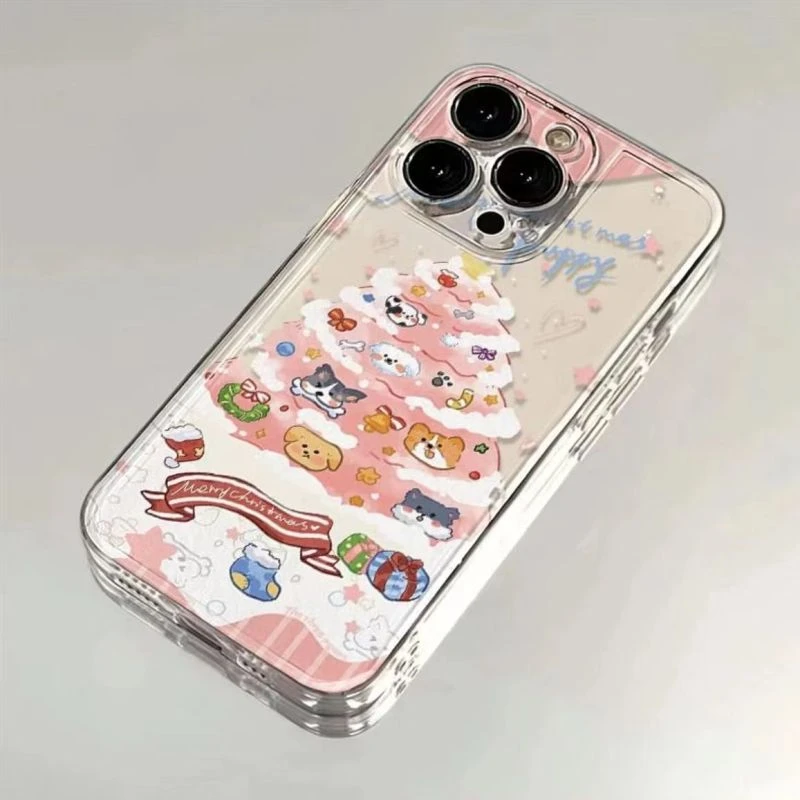 小狗圣诞树适用苹果iPhone12/13/14/15p壳7/8plus/xsmax可爱xs/xr