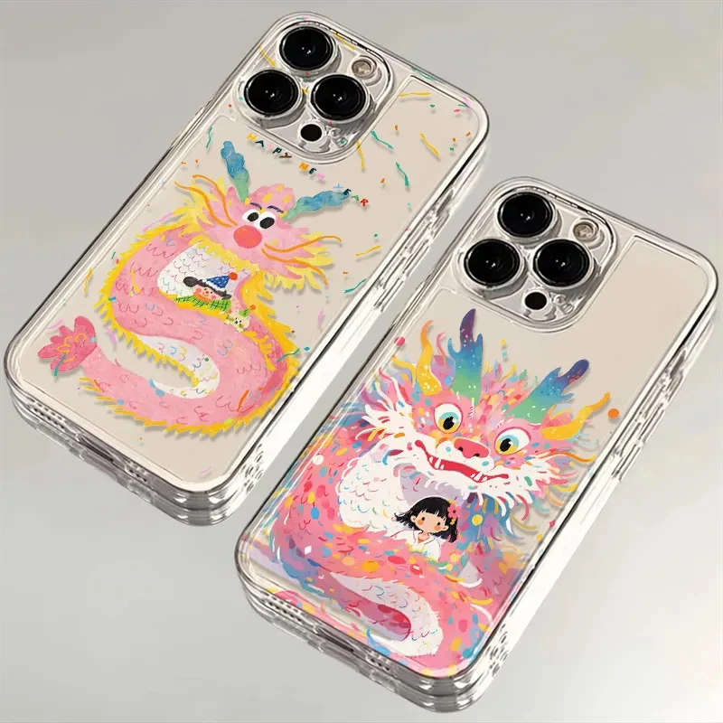 粉龙女孩苹果14手机壳iPhone15promax12/8SE新款7/8plus硅胶xsmax