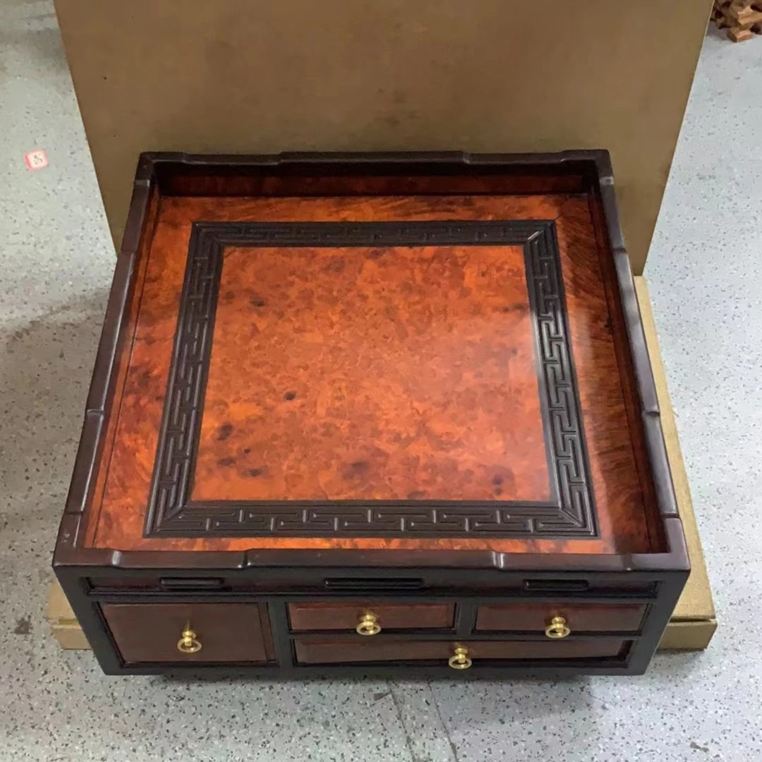 3558 大叶ZT嵌瘿木都盛盘工艺品