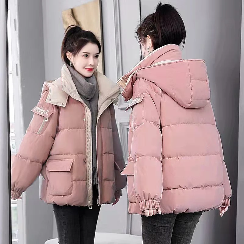 波司豋羽绒服服女冬装2022年新款韩系ins棉衣短款棉袄加厚面包服
