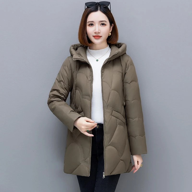 波司豋工厂直销羽绒服服加绒加厚妈妈冬季女中长款2023年新款棉衣