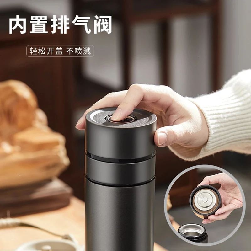 车载姓氏定制礼盒装一键开盖茶杯不锈钢保温杯