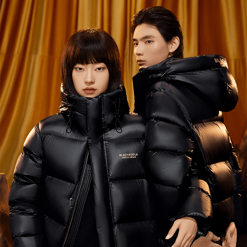 【黑金2.0版】雅鹿户外极寒鹅绒服2023冬季情侣长款羽绒服加厚外套