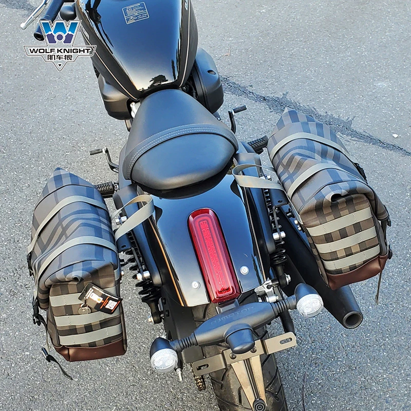 肌车狼 适用钱江闪300边包侧边包可装头盔半盔全盔快专用改装拆架