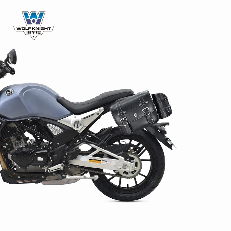 肌车狼适用于森科金刚魔兽KG侧边包带快拆边包复古边箱改装头盔包