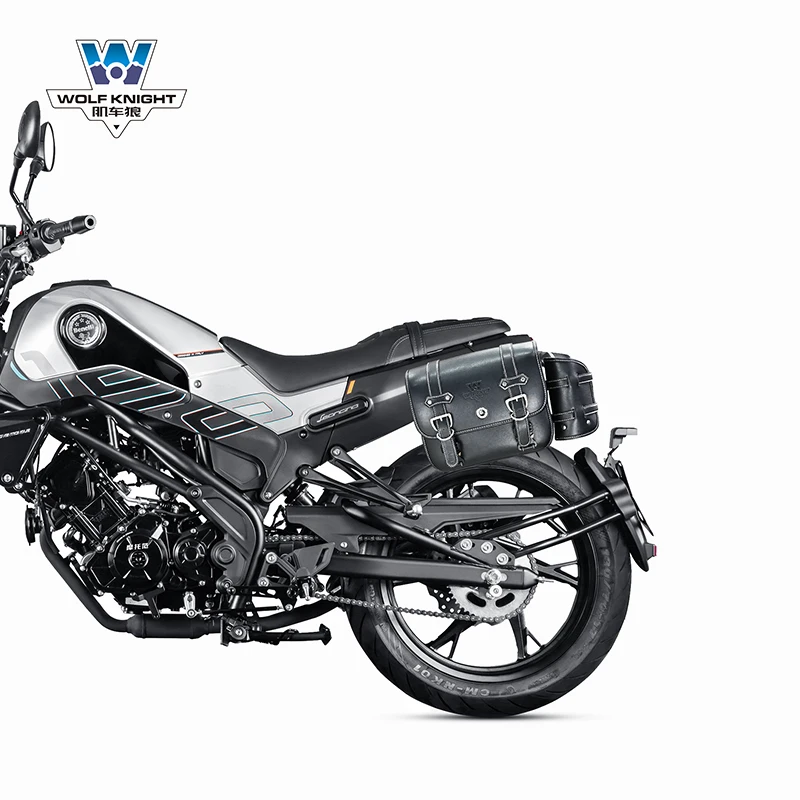 肌车狼 适用贝纳利幼狮150侧边包快拆边包复古边箱改装头盔包防水