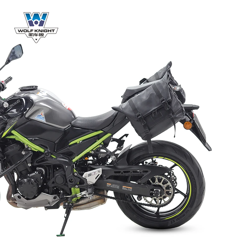 肌车狼 适用川崎Z900侧边包边包可装头盔半盔全盔带锁改装快拆架