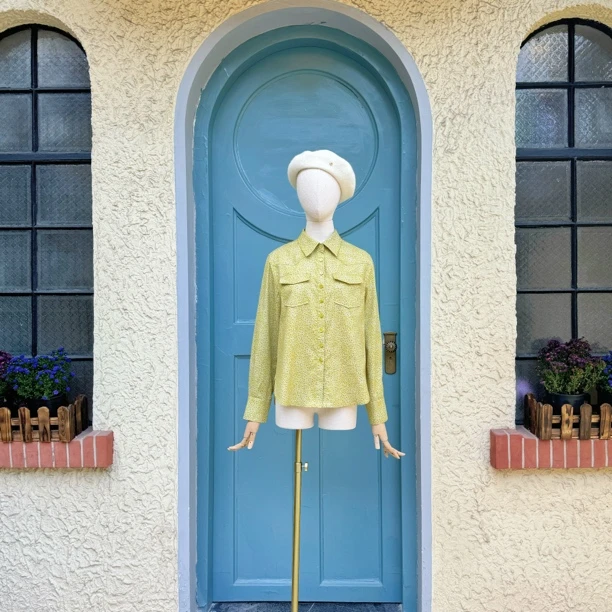 设计师原创日本进口印花棉长袖衬衫