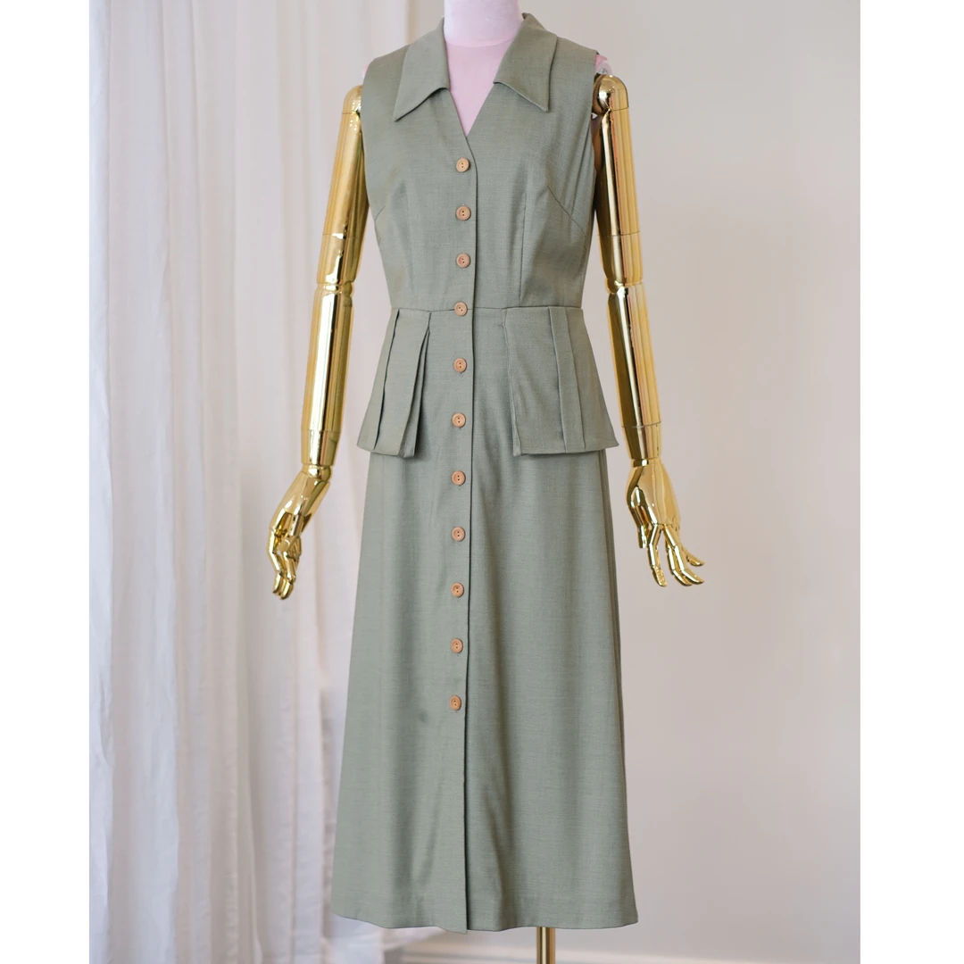 YIWEN STUDIO设计师原创休闲风小众高级感气质女装连衣裙复古法式