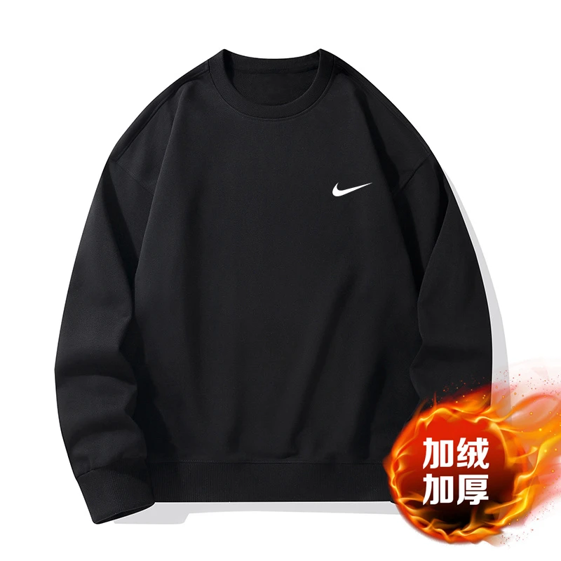 准新品  秋冬加绒加厚圆领卫衣男女同款潮088