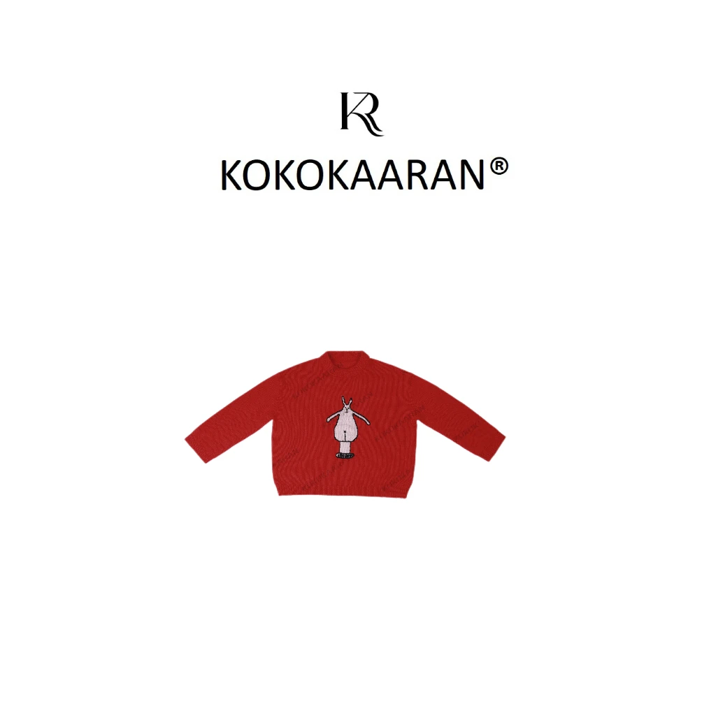 kokokaaran/可可咔伦【小袋鼠】秋冬显白贵气羊毛套头毛衣SH241105