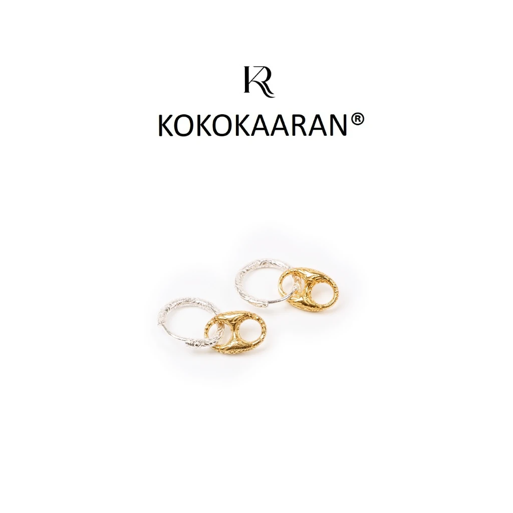 925银耳饰  ’‘猪鼻子耳环’‘欧美风拼色两戴高级感耳圈耳环SH24791