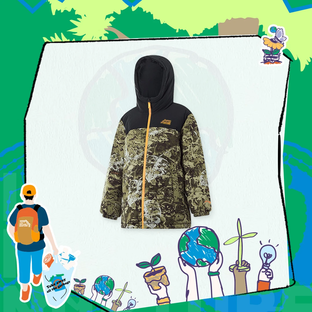 【2024新品】李宁男大童户外系列宽松85%鸭绒中羽绒服YYMU133