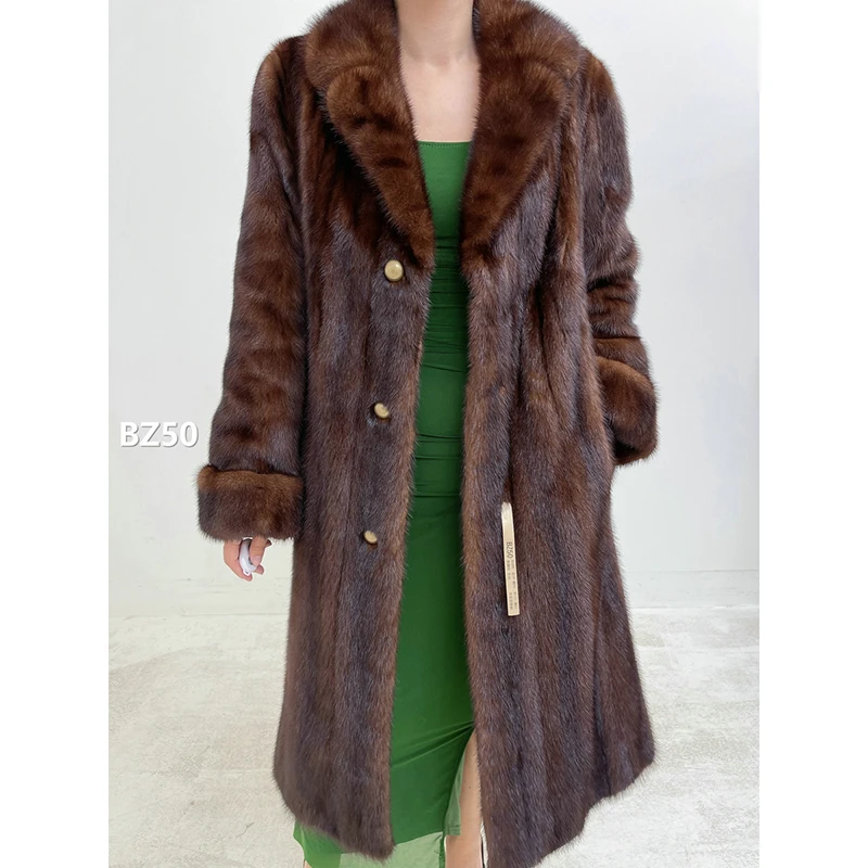 【BZ50】XXS码 焦糖棕全抽水貂外套外套（肩39胸96衣111袖61）