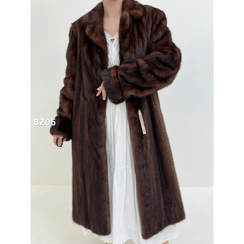 【BZ06】M码 焦糖棕全抽水貂外套外套（肩40胸106衣110袖64）