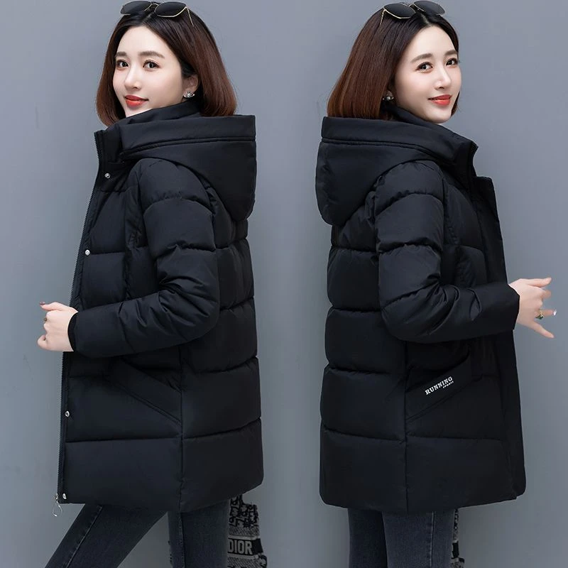 羽绒显瘦棉服女中长款韩版新款宽松加厚棉衣大码外套冬季棉袄洋气