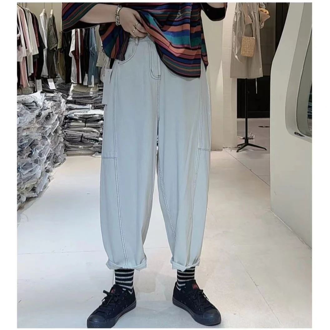 【气球裤】巨舒服薄牛仔气球裤7318