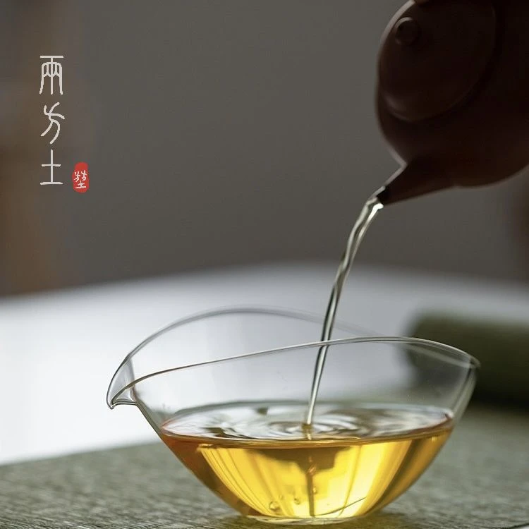 两方土 | 一叶扁舟高硼硅公道杯茶海分茶器 容量：200ml
