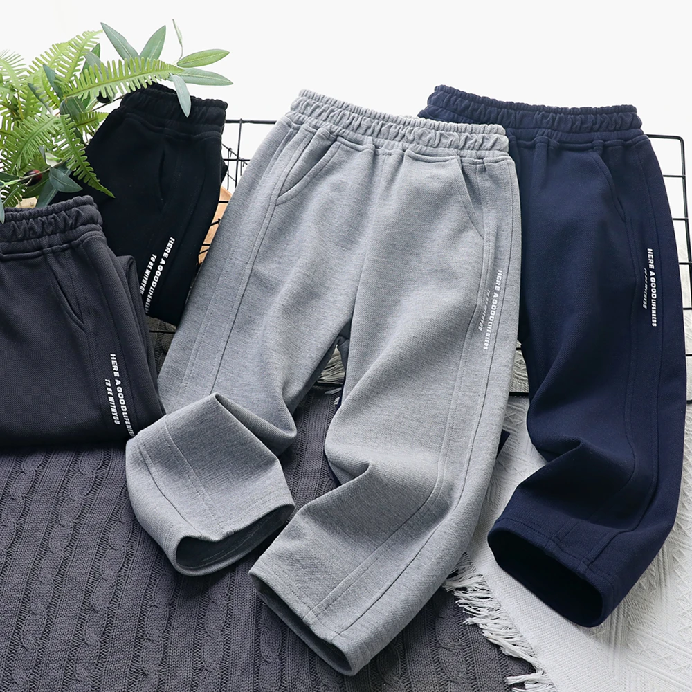 男童运动裤宽松平口卫裤儿童新款长裤洋气童装休闲宝宝裤子潮