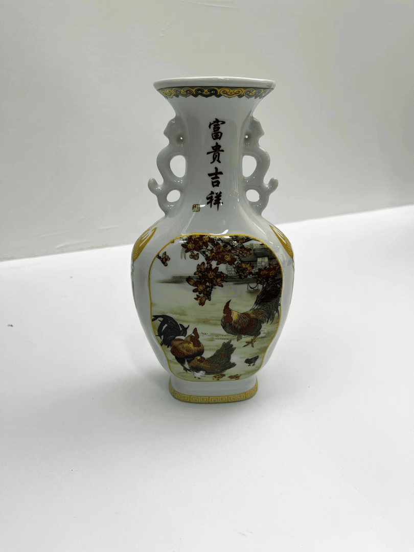 JF100当代青花陶瓷赏瓶摆件【备用链接，所见即所得】