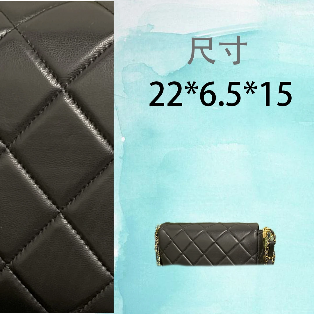 黑色【115】气质小香风时尚真皮单肩包休闲百搭斜挎包