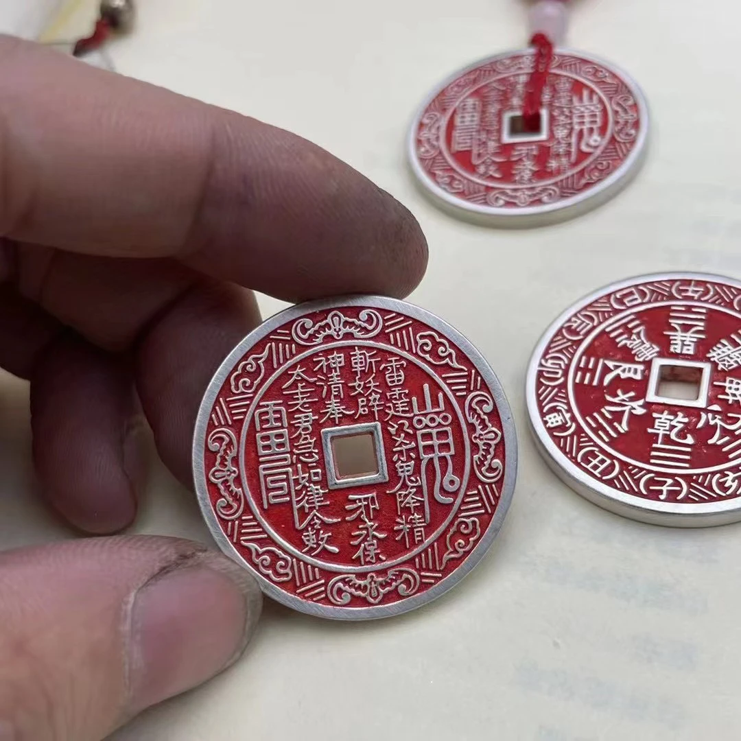 吊坠足银布艺 纯银山鬼挂件银制品