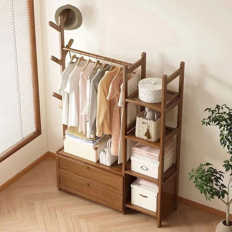 鞋帽架落地一体式衣架落地立式衣帽架家用衣帽间置物架客厅万能型