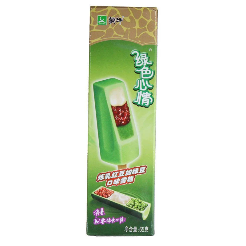 蒙牛绿色心情炼乳红豆绿豆雪糕68g