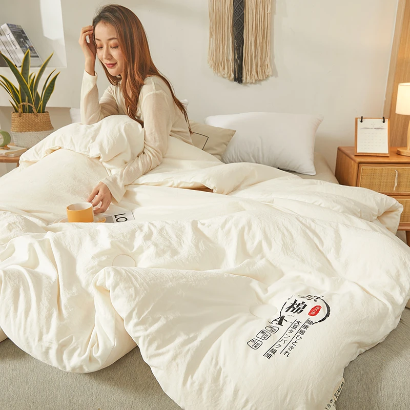原棉A类大豆纤维春秋冬季学生宿舍单双人保暖被芯空调夏季被褥