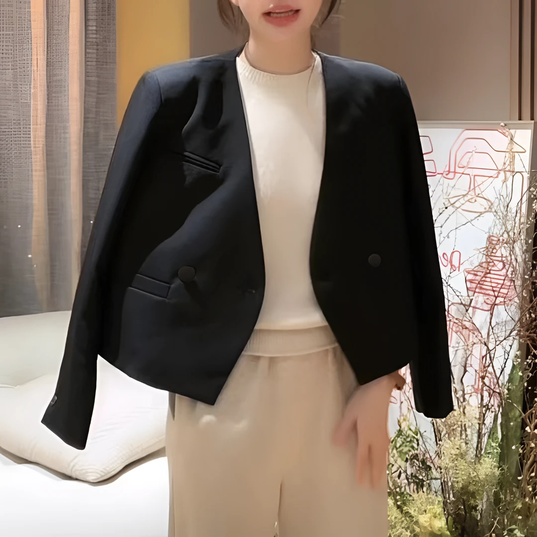 小个子韩版小西装短外套女2025年秋季时尚韩范小众高级感百搭气质