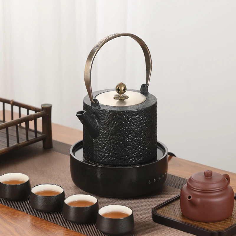 日本素雅手工复古铁茶壶铸铁泡茶烧水家用养生铁壶电陶炉茶具茶壶