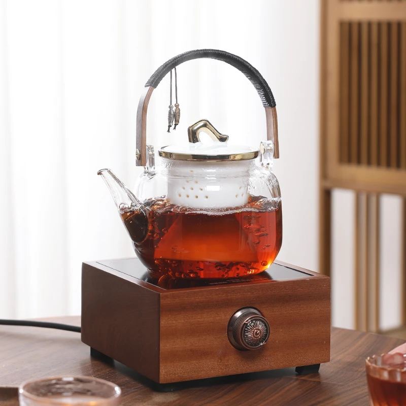 胡桃电陶炉煮茶器迷你茶炉不挑壶煮茶电热炉泡茶炉小型家用套装